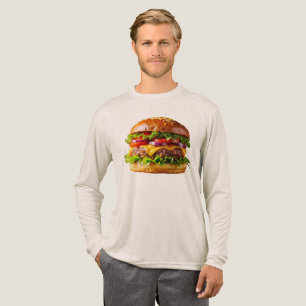 SlipperyJoeのとろけるチーズバーガー パリパリのベーコン トライブレンドTシャツ