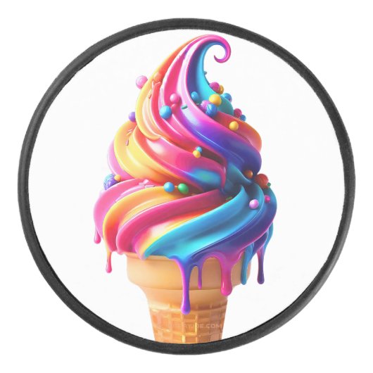 SlipperyJoeのアイス鮮やかクリームコーン食品クラシック アイスホッケーパック (正面)