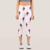 SlipperyJoeのアイス鮮やかクリームコーン食品クラシック カプリレギンス (正面)