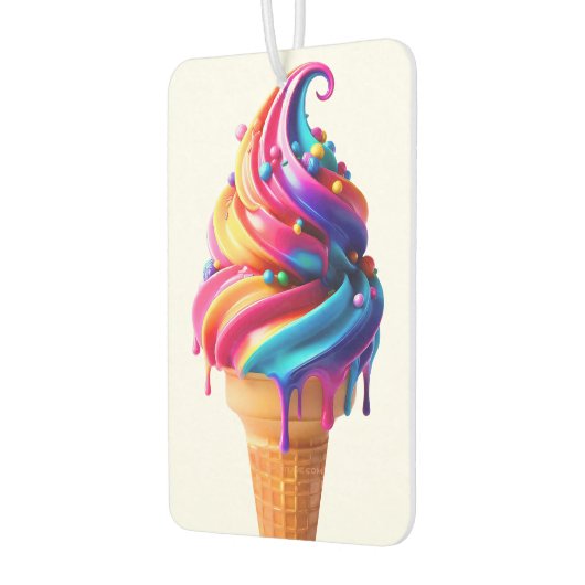 SlipperyJoeのアイス鮮やかクリームコーン食品クラシック カーエアーフレッシュナー (左)