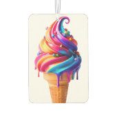 SlipperyJoeのアイス鮮やかクリームコーン食品クラシック カーエアーフレッシュナー (裏面)