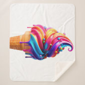 SlipperyJoeのアイス鮮やかクリームコーン食品クラシック シェルパブランケット (正面)