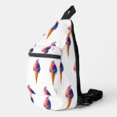 SlipperyJoeのアイス鮮やかクリームコーン食品クラシック スリングバッグ (右コーナー)