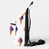 SlipperyJoeのアイス鮮やかクリームコーン食品クラシック スリングバッグ (右)