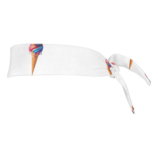 SlipperyJoeのアイス鮮やかクリームコーン食品クラシック タイヘッドバンド (回転90)