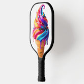 SlipperyJoeのアイス鮮やかクリームコーン食品クラシック ピックルボールラケット (左)