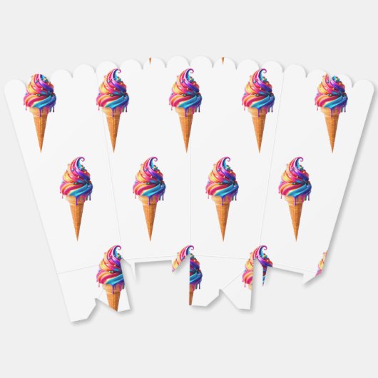 SlipperyJoeのアイス鮮やかクリームコーン食品クラシック フェイバーボックス (見開き)