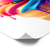 SlipperyJoeのアイス鮮やかクリームコーン食品クラシック ポスター (角)