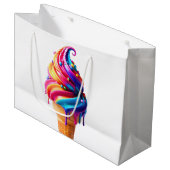 SlipperyJoeのアイス鮮やかクリームコーン食品クラシック ラージペーパーバッグ (正面アングル)