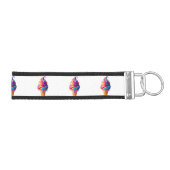 SlipperyJoeのアイス鮮やかクリームコーン食品クラシック リストバンドキーホルダー (鍵右)