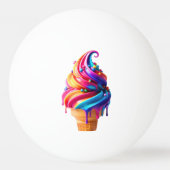 SlipperyJoeのアイス鮮やかクリームコーン食品クラシック 卓球ボール (正面)