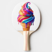 SlipperyJoeのアイス鮮やかクリームコーン食品クラシック 卓球ラケット (正面)