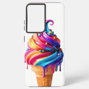 SlipperyJoeのアイス鮮やかクリームコーン食品クラシック Samsung Galaxy S21+ケース