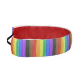 SlipperyJoeのインクルーシブなゲイプライド国旗の木版 アスレチックヘッドバンド (左)