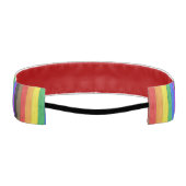 SlipperyJoeのインクルーシブなゲイプライド国旗の木版 アスレチックヘッドバンド (裏面)