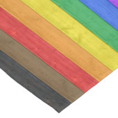SlipperyJoeのインクルーシブなゲイプライド国旗の木版 ショートテーブルランナー (コーナー)
