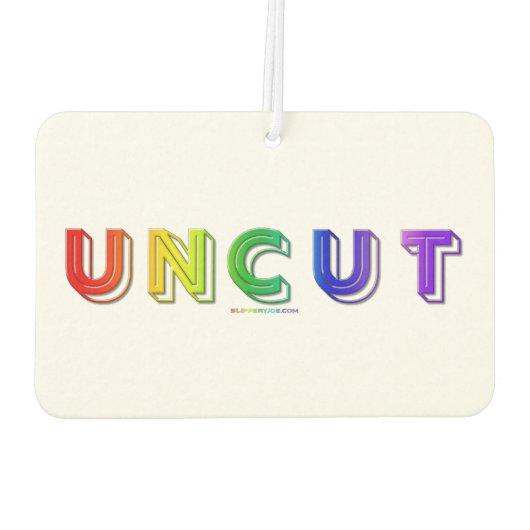 SlipperyJoeのカットされていないレインボー鮮やかカラーの3d カーエアーフレッシュナー (裏面)