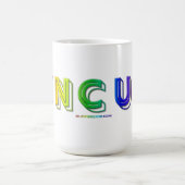 SlipperyJoeのカットされていないレインボー鮮やかカラーの3d コーヒーマグカップ (中央)