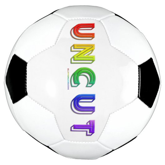 SlipperyJoeのカットされていないレインボー鮮やかカラーの3d サッカーボール (回転)