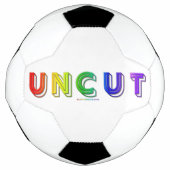 SlipperyJoeのカットされていないレインボー鮮やかカラーの3d サッカーボール (正面)