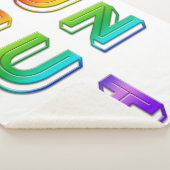 SlipperyJoeのカットされていないレインボー鮮やかカラーの3d シェルパブランケット (3/4)