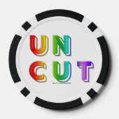 SlipperyJoeのカットされていないレインボー鮮やかカラーの3d ポーカーチップ (裏面)