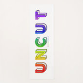 SlipperyJoeのカットされていないレインボー鮮やかカラーの3d ヨガマット (正面)