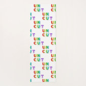 SlipperyJoeのカットされていないレインボー鮮やかカラーの3d ヨガマット (裏面)