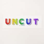 SlipperyJoeのカットされていないレインボー鮮やかカラーの3d ヨガマット (正面(横))