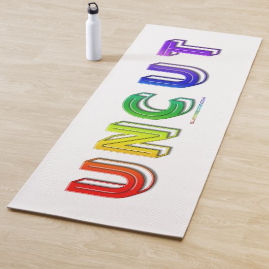 SlipperyJoeのカットされていないレインボー鮮やかカラーの3d ヨガマット (インサイチュ)