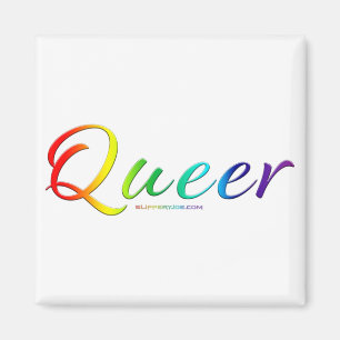 SlipperyJoeのクィアプライドカラーワード プライドのシンボル マグネット