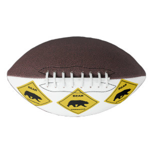 SlipperyJoeのクマのクロッシングのサインはシルエットw アメリカンフットボール