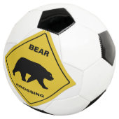 SlipperyJoeのクマのクロッシングのサインはシルエットw サッカーボール (3/4)