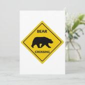 SlipperyJoeのクマのクロッシングのサインはシルエットw シーズンカード (スタンド正面)