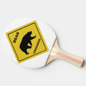 SlipperyJoeのクマのクロッシングのサインはシルエットw 卓球ラケット (横)