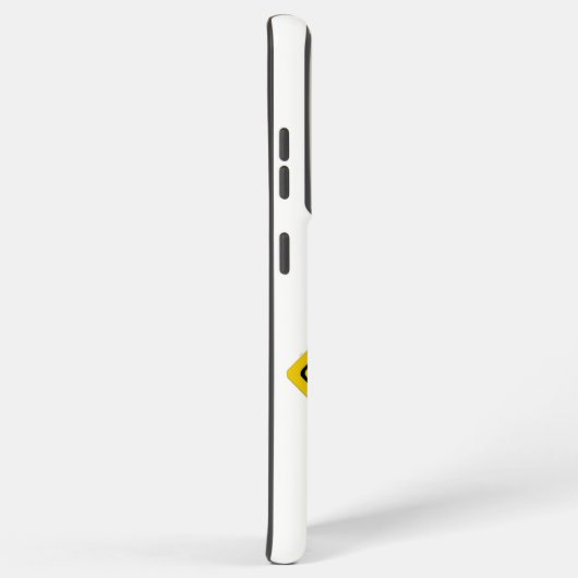 SlipperyJoeのクマのクロッシングのサインはシルエットw Samsung Galaxyケース (右側面)