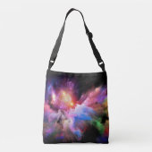 SlipperyJoeのクラウドアートワークの抽象芸術サーレ鮮やかー クロスボディバッグ (裏面)