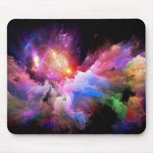 SlipperyJoeのクラウドアートワークの抽象芸術サーレ鮮やかー マウスパッド (正面)