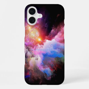 SlipperyJoeのクラウドアートワークの抽象芸術サーレ鮮やかー iPhone 16 Plusケース