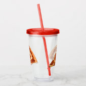 SlipperyJoeのクラシックペペローニピザのスライスが溶けた アクリルタンブラー (左)