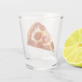 SlipperyJoeのクラシックペペローニピザのスライスが溶けた ショットグラス (裏面)