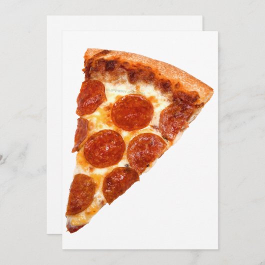 SlipperyJoeのクラシックペペローニピザのスライスが溶けた シーズンカード (正面/裏面)