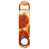 SlipperyJoeのクラシックペペローニピザのスライスが溶けた スピード栓抜き (裏面)