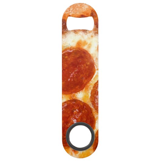 SlipperyJoeのクラシックペペローニピザのスライスが溶けた スピード栓抜き (裏面)