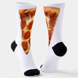 SlipperyJoeのクラシックペペローニピザのスライスが溶けた ソックス