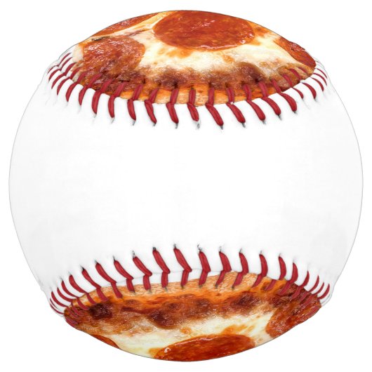 SlipperyJoeのクラシックペペローニピザのスライスが溶けた ソフトボール (裏面)