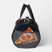 SlipperyJoeのクラシックペペローニピザのスライスが溶けた ダッフルバッグ (右)