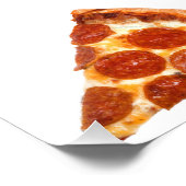 SlipperyJoeのクラシックペペローニピザのスライスが溶けた フォトプリント (角)