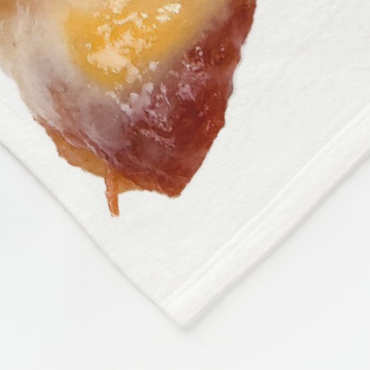 SlipperyJoeのクラシックペペローニピザのスライスが溶けた フリースブランケット (角)