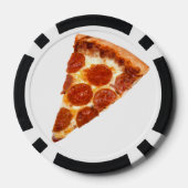 SlipperyJoeのクラシックペペローニピザのスライスが溶けた ポーカーチップ (裏面)